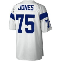 Men's Los Angeles Rams Deacon Jones Number 75 Mitchell & Ness White Legacy Replica Jersey