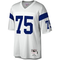 Men's Los Angeles Rams Deacon Jones Number 75 Mitchell & Ness White Legacy Replica Jersey