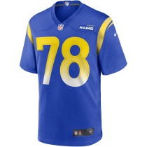 Men's Los Angeles Rams Jackie Slater Number 78 Nike Royal Game Retired Player Jersey