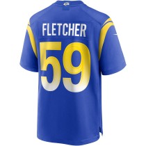 Men's Los Angeles Rams London Fletcher Number 80 Nike Royal Game Retired Player Jersey