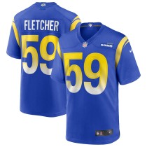 Men's Los Angeles Rams London Fletcher Number 80 Nike Royal Game Retired Player Jersey