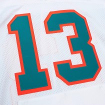 Men's Miami Dolphins 1995 Dan Marino Number 13 Mitchell & Ness White Authentic Throwback Retired Player Jersey