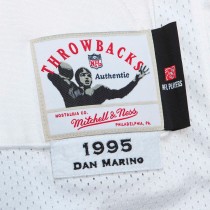 Men's Miami Dolphins 1995 Dan Marino Number 13 Mitchell & Ness White Authentic Throwback Retired Player Jersey