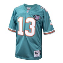 Men's Miami Dolphins 1994 Dan Marino Number 13 Mitchell & Ness Aqua Authentic Throwback Retired Player Jersey