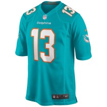 Men's Miami Dolphins Dan Marino Number 13 Nike Aqua Game Retired Player Jersey