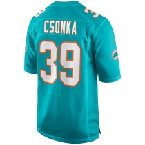 Men's Miami Dolphins Larry Csonka Number 39 Nike Aqua Game Retired Player Jersey