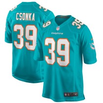 Men's Miami Dolphins Larry Csonka Number 39 Nike Aqua Game Retired Player Jersey