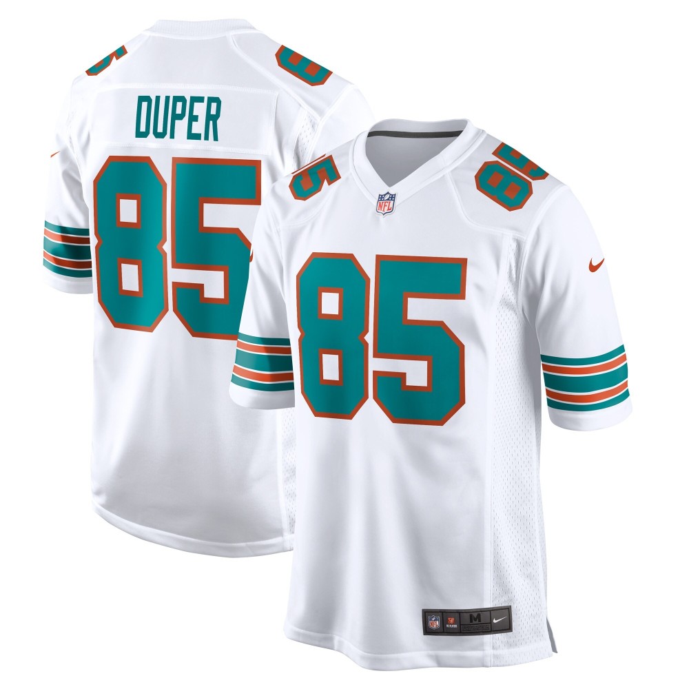 Men's Miami Dolphins Mark Duper Number 85 Nike Aqua Game Retired Player Jersey