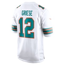 Men's Miami Dolphins Bob Griese Number 12 Nike Aqua Game Retired Player Jersey