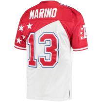 Men's AFC Dan Marino Number 13 Mitchell & Ness White/Red 1994 Pro Bowl Authentic Jersey