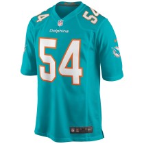 Men's Miami Dolphins Zach Thomas Number 54 Nike Aqua Game Retired Player Jersey