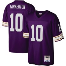 Men's Minnesota Vikings Fran Tarkenton Number 10 Mitchell & Ness Purple Legacy Replica Jersey