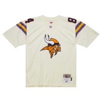 Men's Minnesota Vikings Randy Moss Number 84 Mitchell & Ness Cream Chainstitch Legacy Jersey