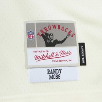 Men's Minnesota Vikings Randy Moss Number 84 Mitchell & Ness Cream Chainstitch Legacy Jersey