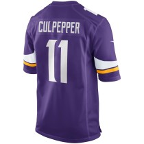 Men's Minnesota Vikings Daunte Culpepper Number 11 Nike Purple Game Retired Player Jersey