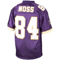 Men's Minnesota Vikings 1998 Randy Moss Number 84 Mitchell & Ness Purple Authentic Throwback Retired Player Jersey