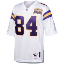 Men's Minnesota Vikings 2000 Randy Moss Number 84 Mitchell & Ness White Authentic Throwback Retired Player Jersey