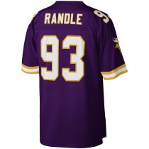 Men's Minnesota Vikings John Randle Number 93 Mitchell & Ness Purple Legacy Replica Jersey