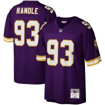 Men's Minnesota Vikings John Randle Number 93 Mitchell & Ness Purple Legacy Replica Jersey