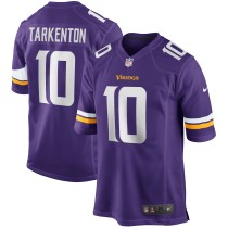 Men's Minnesota Vikings Fran Tarkenton Number 10 Nike Purple Game Retired Player Jersey