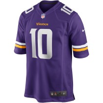 Men's Minnesota Vikings Fran Tarkenton Number 10 Nike Purple Game Retired Player Jersey