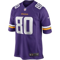 Men's Minnesota Vikings Cris Carter Number 80 Nike Purple Game Retired Player Jersey