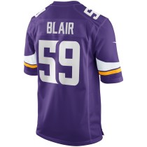 Men's Minnesota Vikings Matt Blair Number 59 Nike Purple Game Retired Player Jersey