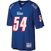 Men's New England Patriots Tedy Bruschi Number 54 Mitchell & Ness White Legacy Replica Jersey