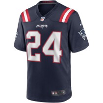 Men's New England Patriots Ty Law Number 24 Nike Navy Game Retired Player Jersey