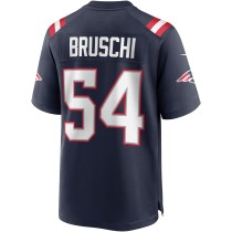 Men's New England Patriots Tedy Bruschi Number 54 Nike Navy Game Retired Player Jersey