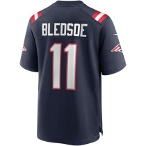 Men's New England Patriots Drew Bledsoe Number 11 Nike Navy Game Retired Player Jersey