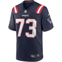 Men's New England Patriots John Hannah Number 73 Nike Navy Game Retired Player Jersey