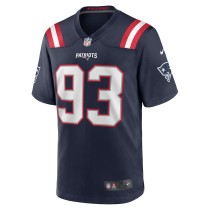 Men's New England Patriots Richard Seymour Number 93 Nike Navy Retired Player Game Jersey