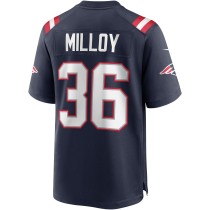 Men's New England Patriots Lawyer Milloy Number 36 Nike Navy Game Retired Player Jersey