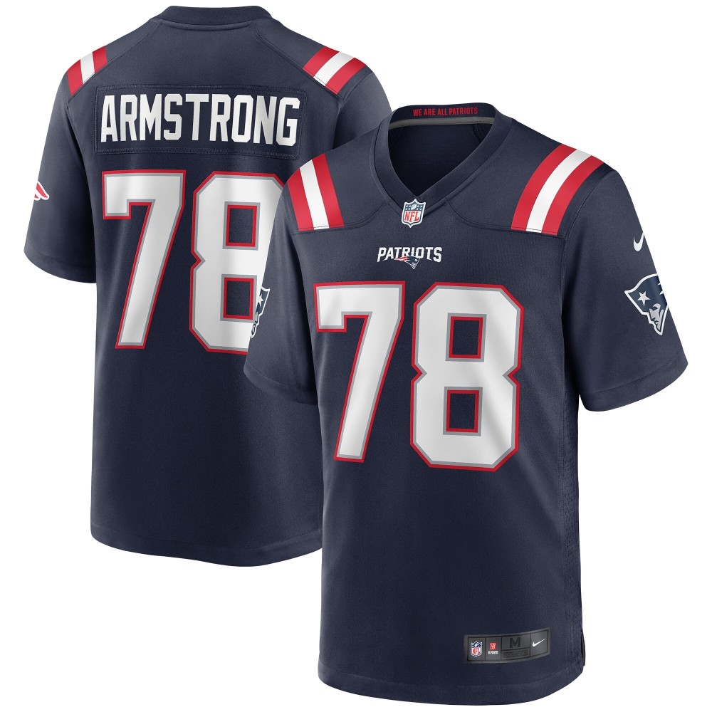 Men's New England Patriots Bruce Armstrong Number 78 Nike Navy Game Retired Player Jersey