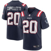 Men's New England Patriots Gino Cappelletti Number 20 Nike Navy Game Retired Player Jersey