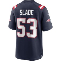 Men's New England Patriots Chris Slade Number 53 Nike Navy Game Retired Player Jersey