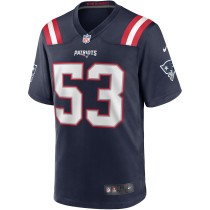 Men's New England Patriots Chris Slade Number 53 Nike Navy Game Retired Player Jersey