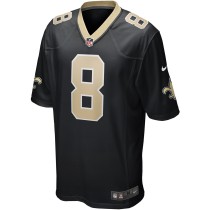 Men's New Orleans Saints Archie Manning Number 8 Nike Black Game Retired Player Jersey