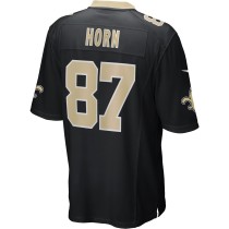 Men's New Orleans Saints Joe Horn Number 87 Nike Black Game Retired Player Jersey