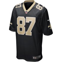 Men's New Orleans Saints Joe Horn Number 87 Nike Black Game Retired Player Jersey