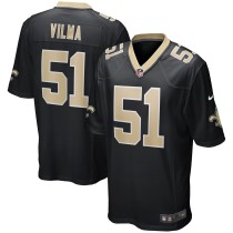 Men's New Orleans Saints Jonathan Vilma Number 51 Nike Black Game Retired Player Jersey