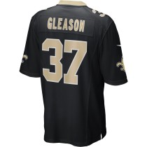 Men's New Orleans Saints Steve Gleason Number 37 Nike Black Game Retired Player Jersey