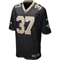 Men's New Orleans Saints Steve Gleason Number 37 Nike Black Game Retired Player Jersey