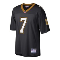 Men's New Orleans Saints Morten Andersen Number 7 Mitchell & Ness Black Retired Player Legacy Replica Jersey