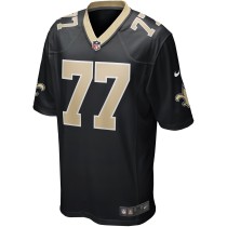 Men's New Orleans Saints Carl Nicks Number 77 Nike Black Game Retired Player Jersey