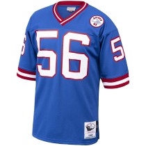 Men's New York Giants 1986 Lawrence Taylor Number 56 Mitchell & Ness Royal Authentic Throwback Retired Player Jersey