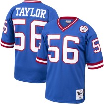 Men's New York Giants 1986 Lawrence Taylor Number 56 Mitchell & Ness Royal Authentic Throwback Retired Player Jersey