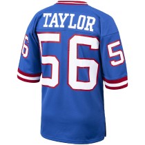 Men's New York Giants 1986 Lawrence Taylor Number 56 Mitchell & Ness Royal Authentic Throwback Retired Player Jersey