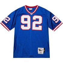 Men's New York Giants 1993 Michael Strahan Number 92 Mitchell & Ness Royal Authentic Throwback Retired Player Jersey